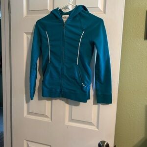 J. Crew Factory Teal Zip-Up Hoodie